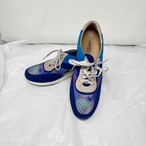 Vaneli Sport Womens Tennis‎ Blue Multi Color Mesh Lace Up Fashion Sneakers Sz 9M